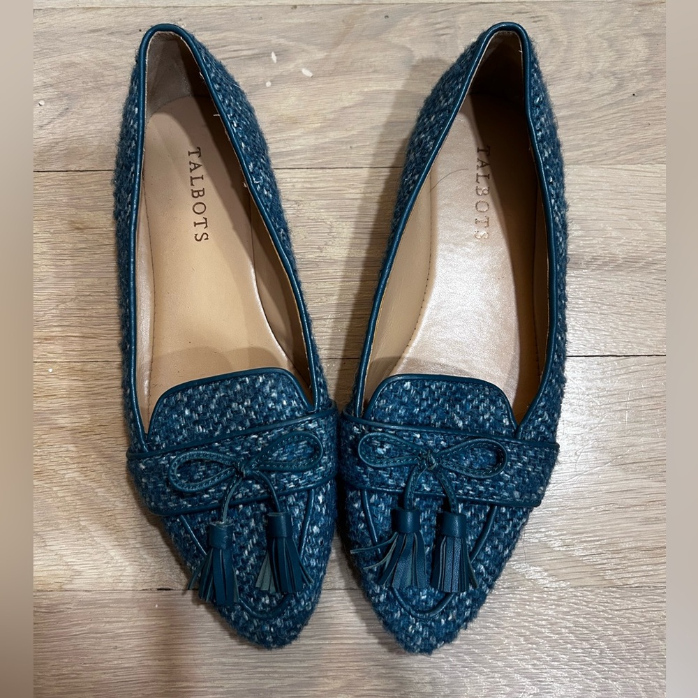 Talbots Women's Textured Teal Loafers